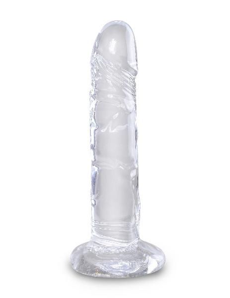 Прозрачный фаллоимитатор King Cock Clear 6 Cock - 18,4 см. от Pipedream