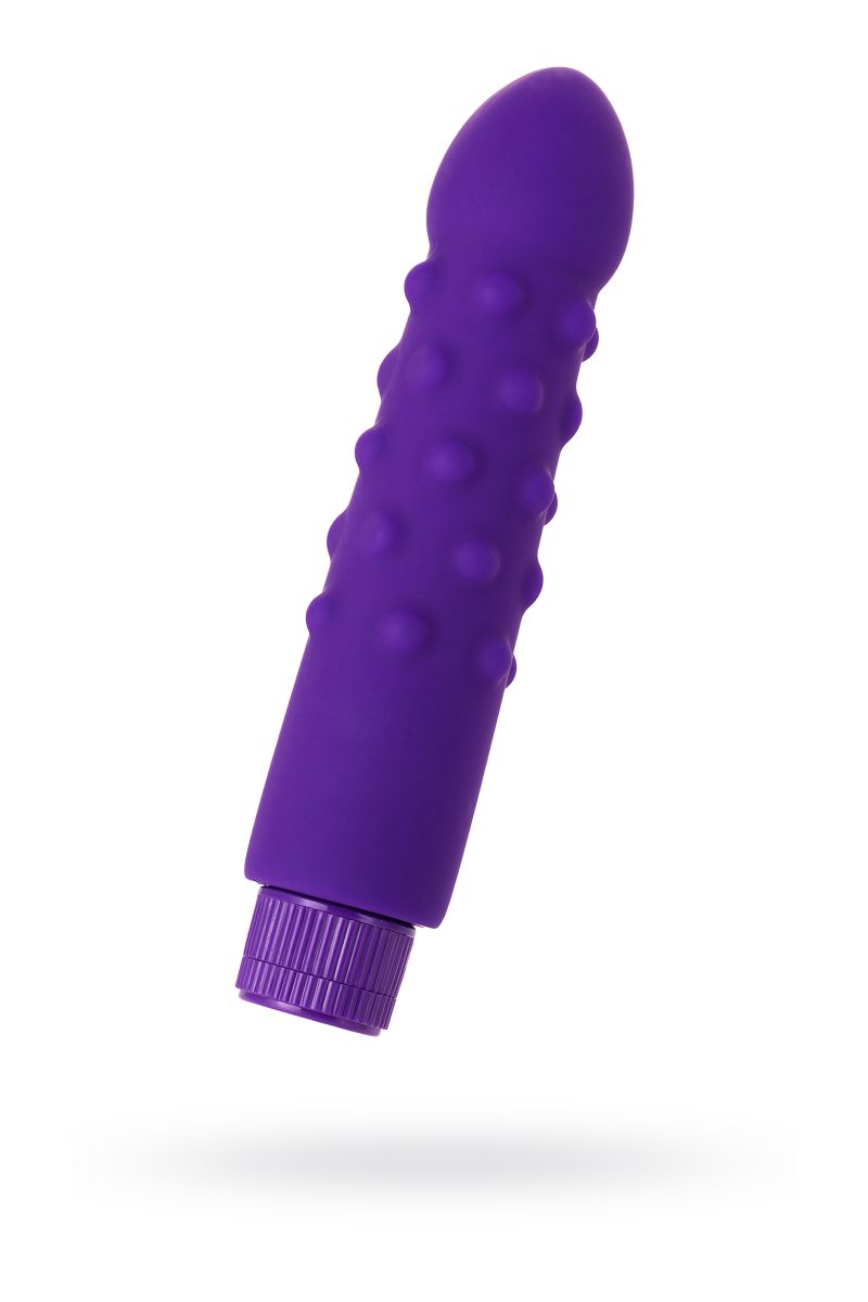 Фиолетовый вибратор с шишечками - 17 см. от A-toys