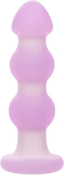 Сиреневая анальная пробка-ёлочка Beaded Probe - 10,7 см. от California Exotic Novelties