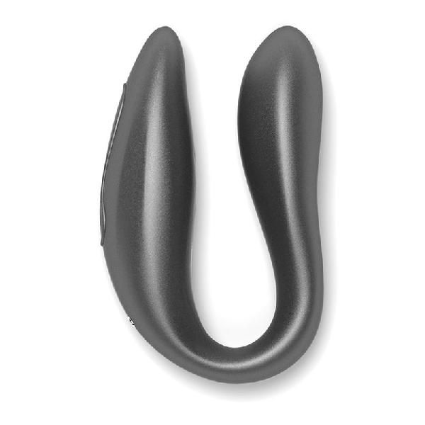 Черный вибратор для пар с управлением через приложение от Oninder