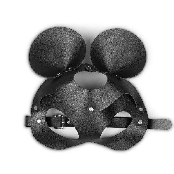 Пикантная черная маска «Озорная мышка» с заклепками от Сима-Ленд