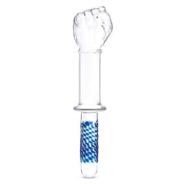 Стеклянный стимулятор в форме сжатой в кулак руки 11’’ Glass Fist Double Ended With Handle Grip - 28 см. от Glas