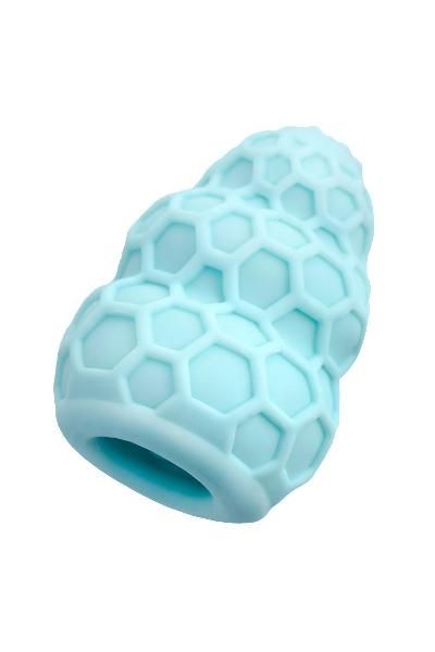 Бирюзовый рельефный мастурбатор Flaff от A-toys