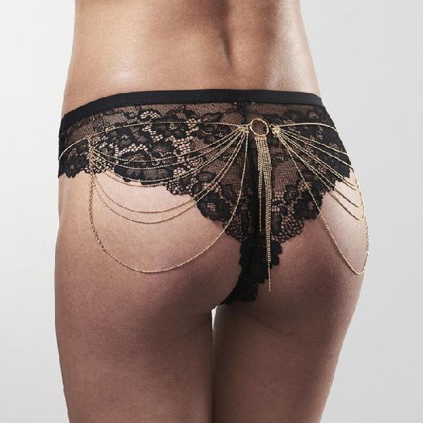 Золотистое украшение из цепочек Magnifique Metallic Chain Waist Jewelry от Bijoux Indiscrets