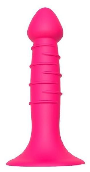 Розовая анальная пробка-фаллос SPIRAL PLUG - 13,5 см. от Dream Toys
