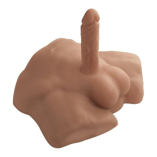 Карамельный мужской полуторс с фаллоимитатором SILEXD Apollo S 7  от Adrien Lastic