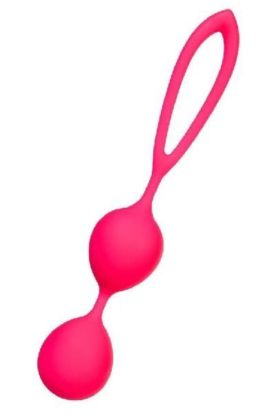 Ярко-розовые вагинальные шарики с петелькой от A-toys