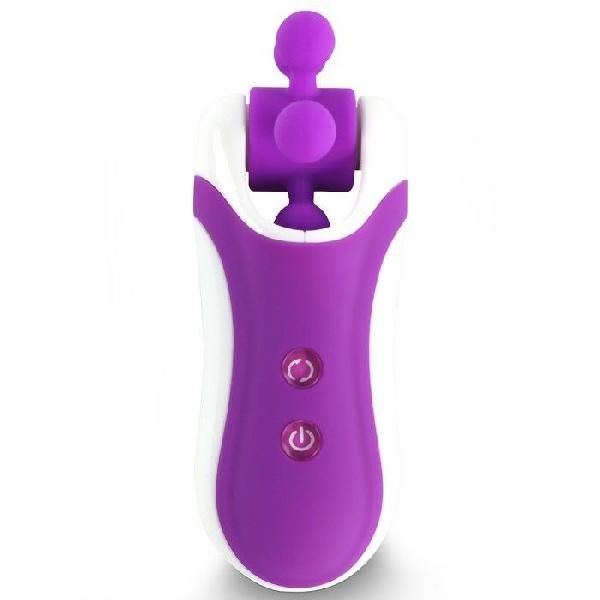 Фиолетовый оросимулятор Clitella со сменными насадками для вращения от EDC