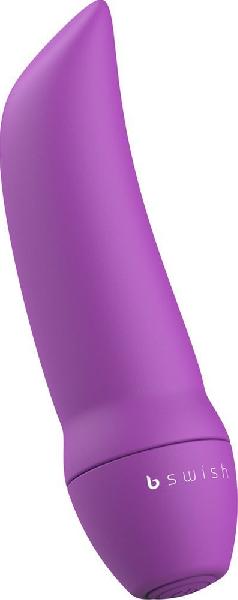 Фиолетовая вибропуля Bmine Basic Curve - 7,6 см. от B Swish
