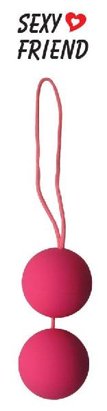 Розовые вагинальные шарики BALLS на шнурке от Bior toys