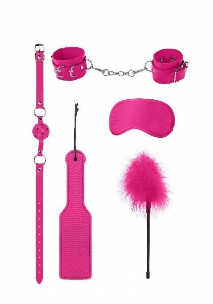 Розовый игровой набор БДСМ Introductory Bondage Kit №4 от Shots Media BV