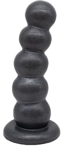 Черная насадка-плаг на харнесс PLATINUM 7 - 19,5 см. от LOVETOY (А-Полимер)