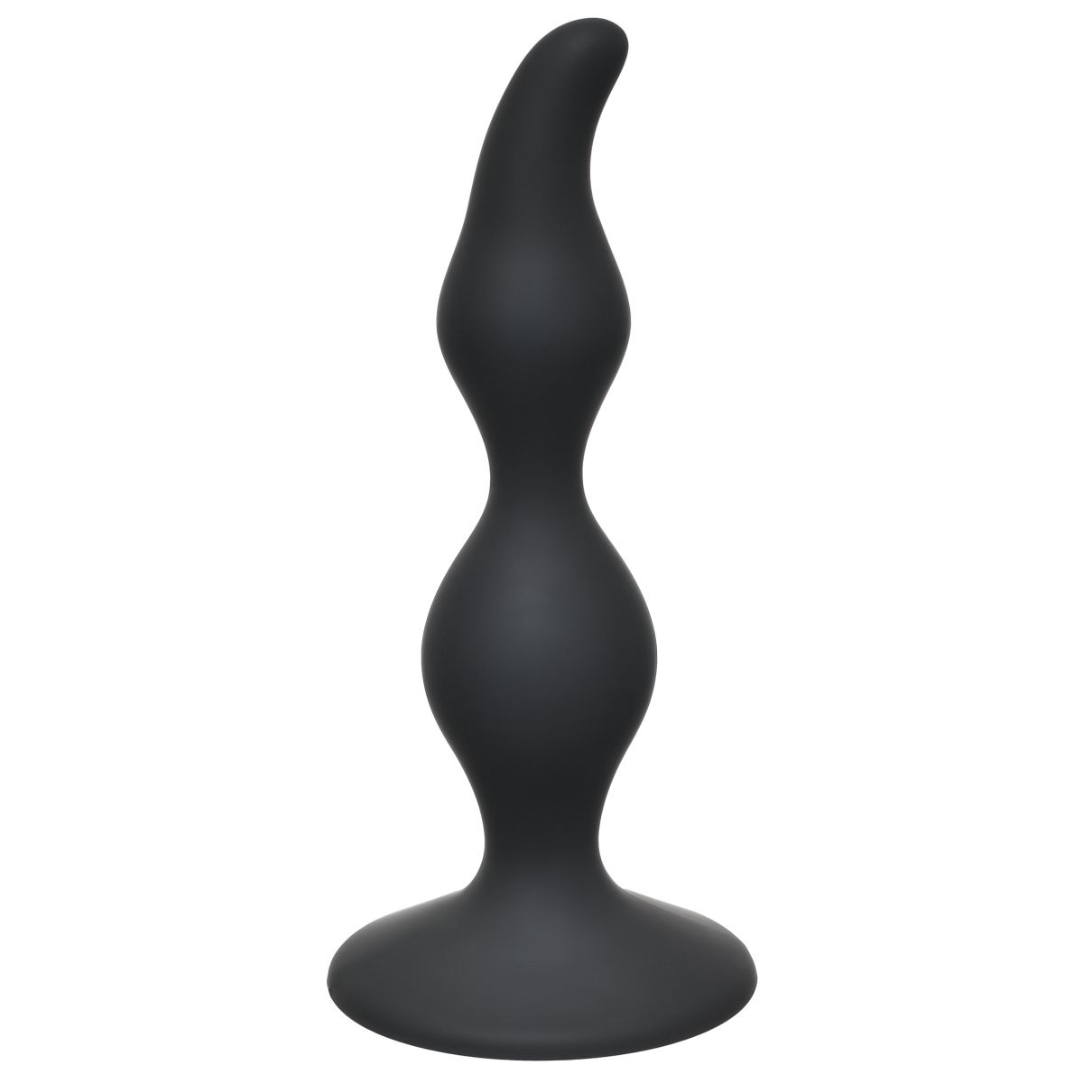Чёрная анальная пробка Curved Anal Plug Black - 12,5 см. от Lola toys