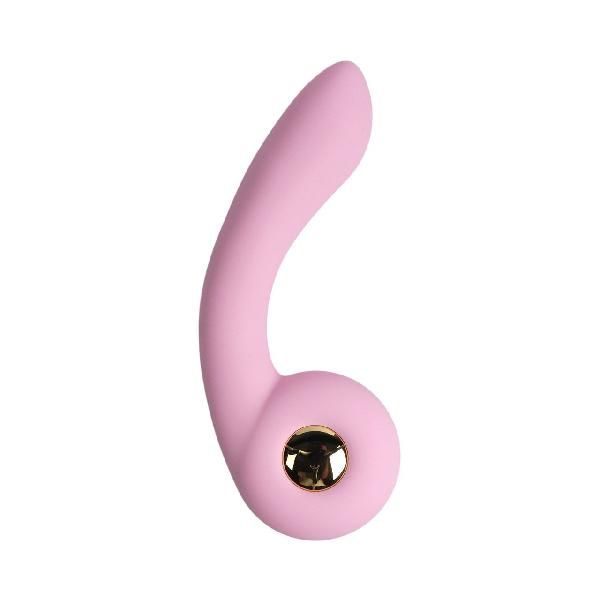 Розовый вибростимулятор точки G с нагревом Bendable Heating G-Spot Vibrator от Youvic