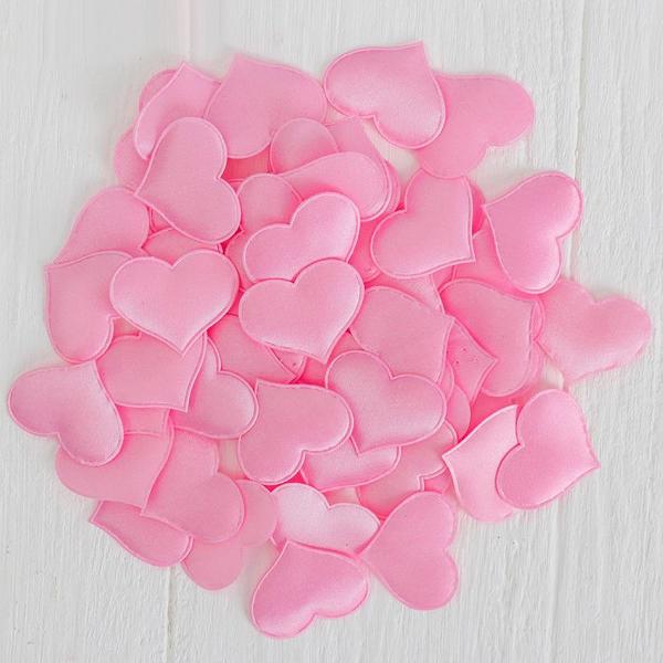 Набор декоративных розовых сердец - 50 шт. от Сима-Ленд