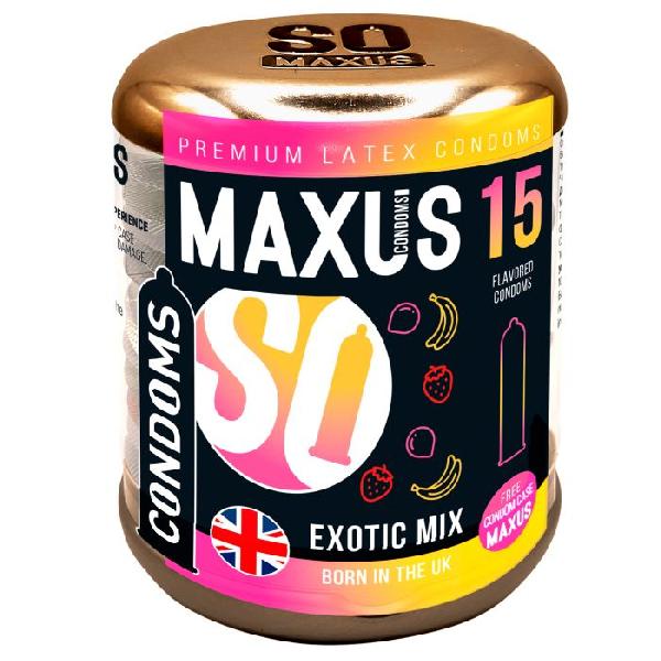 Ароматизированные презервативы Maxus Exotic Mix - 15 шт. от Maxus