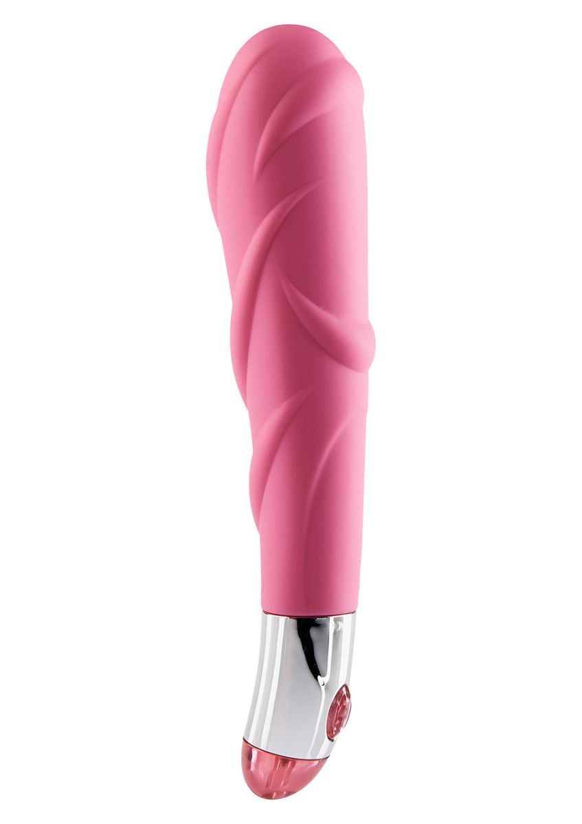 Розовый вибратор Lovely Vibes Laced - 18,5 см. от Mae B