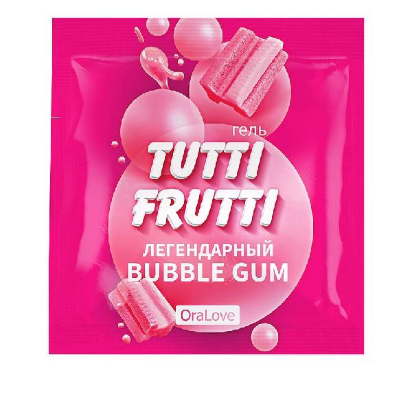 Пробник гель-смазки Tutti-frutti со вкусом бабл-гам - 4 гр. от Биоритм