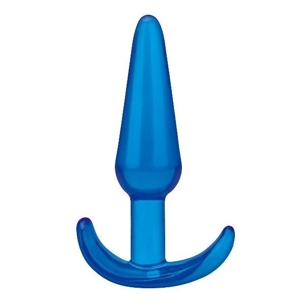 Голубая анальная пробка Slim Tapered Butt Plug - 10,8 см. от BlueLine