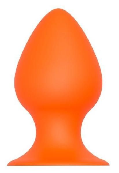 Оранжевая анальная пробка PLUG WITH SUCTION CUP - 11,6 см.  от Dream Toys
