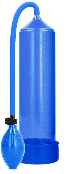 Синяя ручная вакуумная помпа для мужчин Classic Penis Pump от Shots Media BV