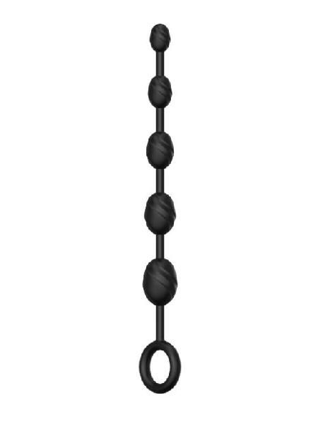 Черная анальная цепочка №03 Anal Chain - 30 см. от Erozon