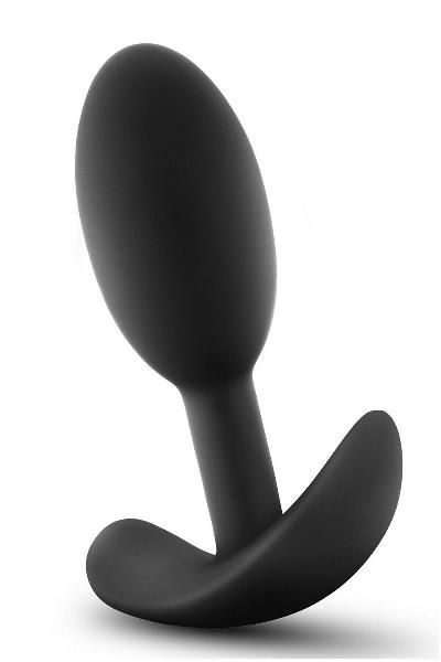 Черный анальный стимулятор Vibra Slim Plug Small - 8,8 см. от Blush Novelties