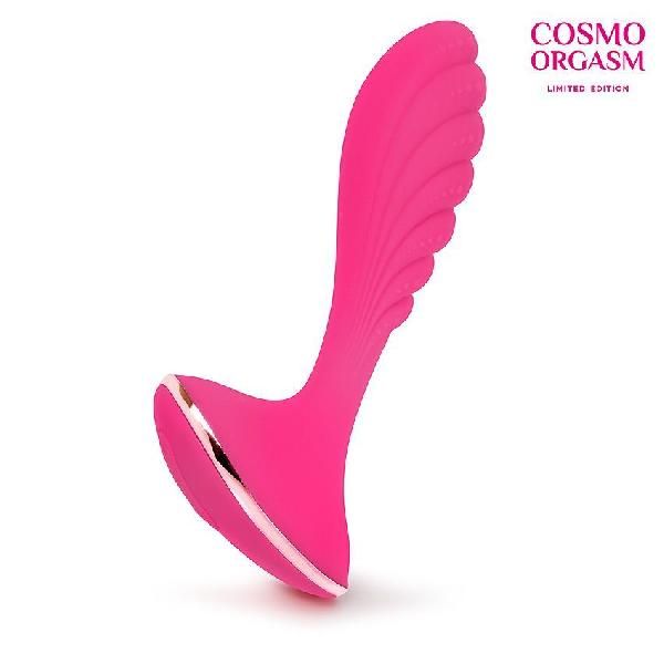 Розовый фигурный вибростимулятор для G-массажа - 16 см. от Bior toys
