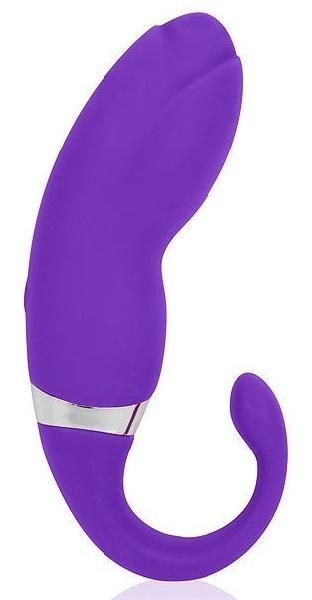 Фиолетовый вибромассажер с 20 режимами вибрации от Bior toys