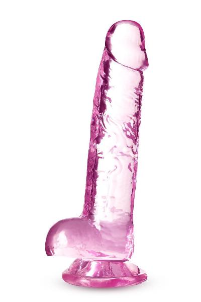 Розовый фаллоимитатор 7 Inch Crystalline Dildo - 17,7 см. от Blush Novelties