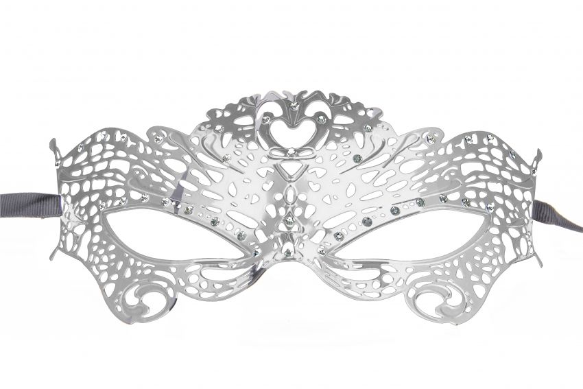 Серебристая металлическая маска Butterfly Masquerade Mask от Shots Media BV
