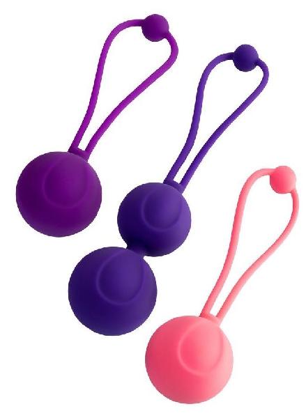 Набор из 3 вагинальных шариков BLOOM разного цвета от ToyFa