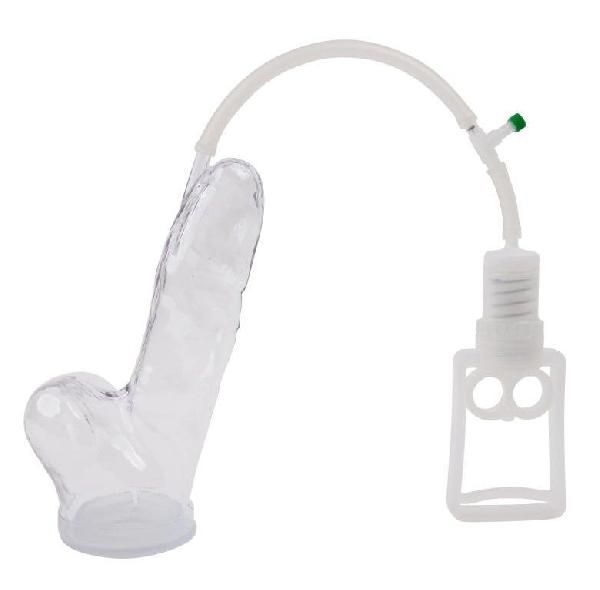 Реалистичная вакуумная помпа с насосом-поршнем Realistic Penis Pump Professional от Frohle
