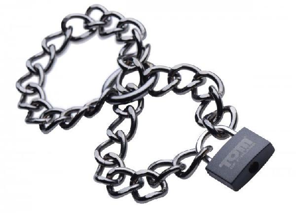 Металлические цепи-оковы с замком Locking Chain Cuffs от XR Brands