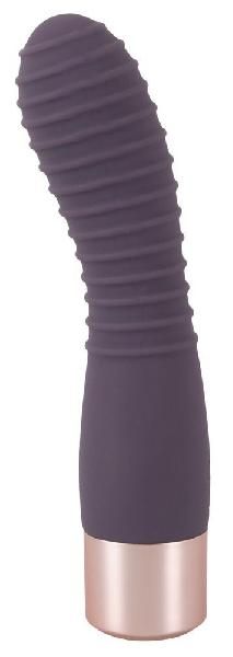 Фиолетовый вибратор с ребрышками Elegant Flexy Vibe - 15 см. от Orion
