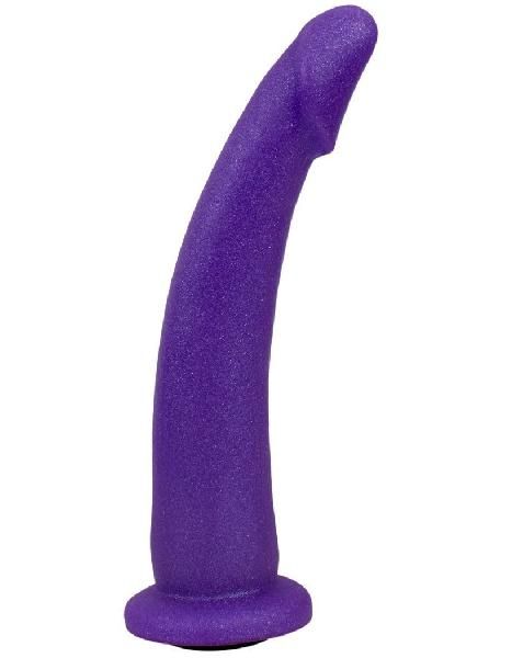 Фиолетовая гладкая изогнутая насадка-плаг - 20 см. от LOVETOY (А-Полимер)