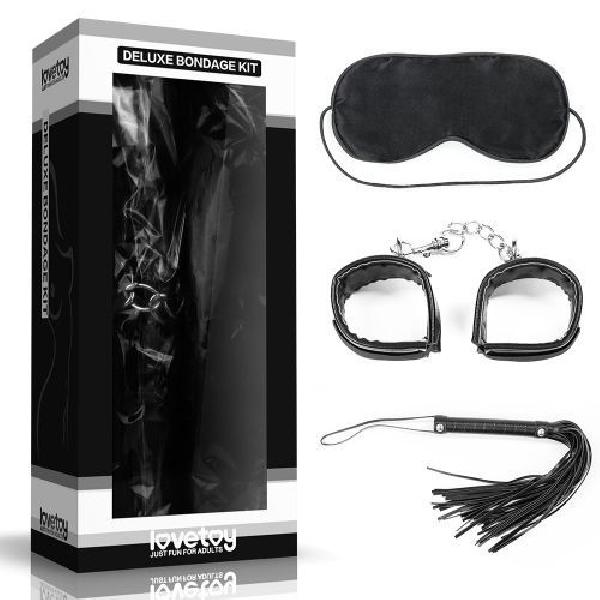БДСМ-набор Deluxe Bondage Kit для игр: маска, наручники, плётка от Lovetoy