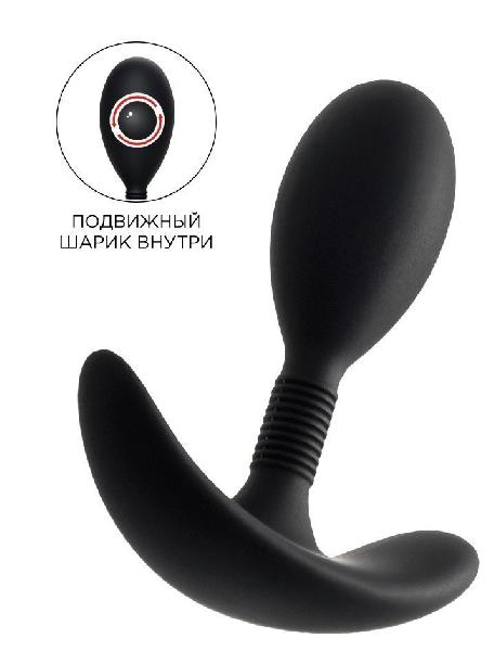 Черная анальная втулка Tord M - 10,5 см. от A-toys