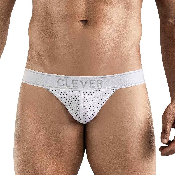 Белые перфорированные трусы-джоки Clever Ambar Jockstrap от Clever Masculine Underwear