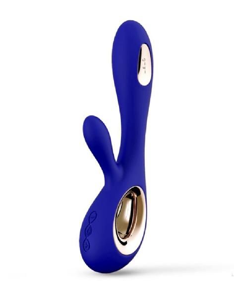 Синий вибратор-кролик Lelo Soraya Wave - 21,8 см. от Lelo