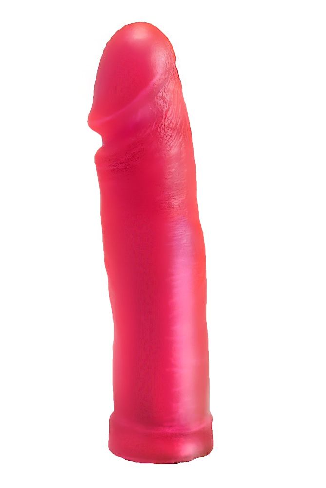 Розовая гелевая насадка-фаллос без мошонки - 20,5 см. от LOVETOY (А-Полимер)