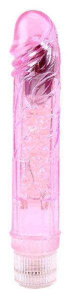 Розовый вибратор Glitters Boy - 26,5 см. от Chisa