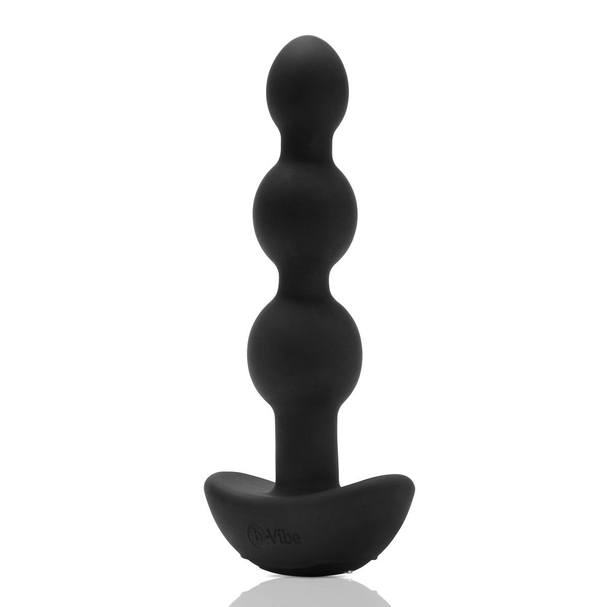 Чёрная анальная виброёлочка TRIPLET ANAL BEADS BLACK - 14 см. от b-Vibe