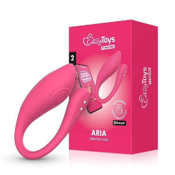 Розовое интерактивное виброяйцо Aria от Easy toys