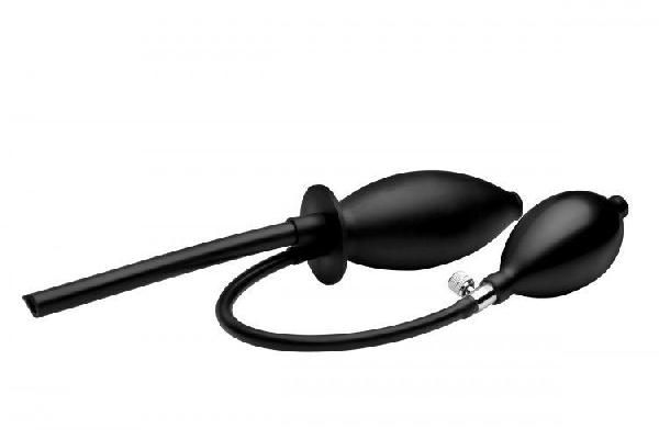 Черная анальная пробка с расширением Isabella Sinclaire Inflatable Enema Plug - 11,4 см. от XR Brands