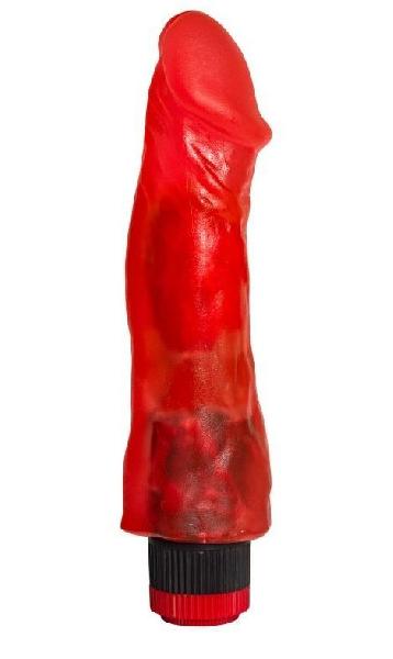 Красный реалистичный вибратор №27 - 19,5 см. от Сумерки богов