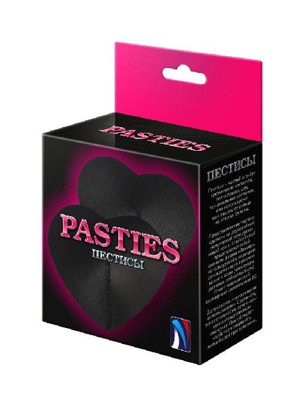 Черные пэстисы-сердечки от LOVETOY (А-Полимер)