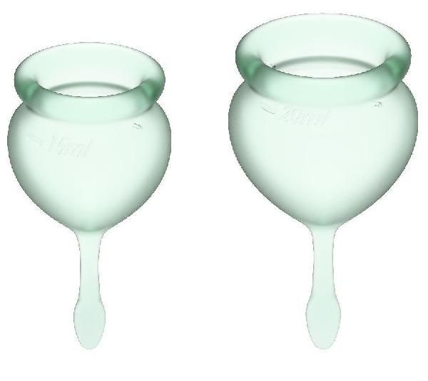 Набор зеленых менструальных чаш Feel good Menstrual Cup от Satisfyer