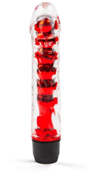 Красный гелевый вибратор - 15 см. от Brazzers