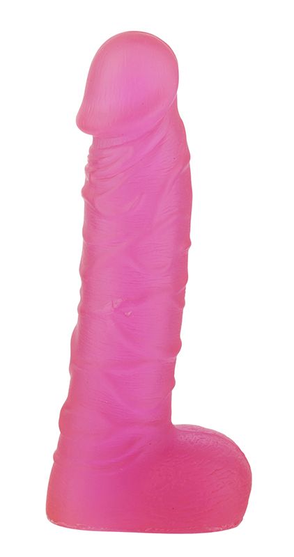Розовый фаллоимитатор XSKIN 7 PVC DONG TRANSPARENT PINK - 18 см. от Dream Toys